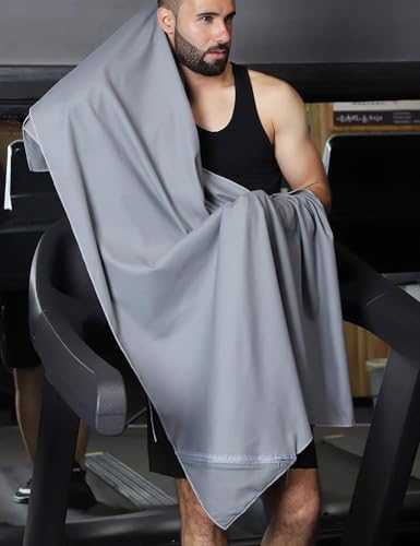 RainLeaf Ra In Leaf Microfiber Towel, 30 X 60 Inches, X-Large (76 X 150 cm) Gray