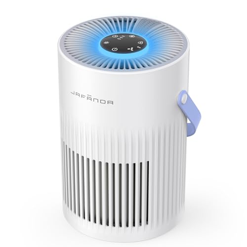 Jafända Luftreiniger mit HEPA Luftfilter, Luftreiniger Allergiker mit Griff, HEPA Filter gegen Staub Pollen Tierhaare Gerüche Air Purifier mit Aromatherapie für Schlafzimmer 7-farbiges Licht 20dB Jafända Luftreiniger mit HEPA Luftfilter, Luftreiniger Allergiker mit Griff, HEPA Filter gegen Staub Pollen Tierhaare Gerüche Air Purifier mit Aromatherapie für Schlafzimmer 7-farbiges Licht 20dB