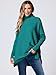 ANRABESS Women's Oversized Turtleneck Batwing Sleeve Spilt Casual Loose Knit Tunic Pullover Sweater Tops 2025 Fall Outfits Grass X-Small