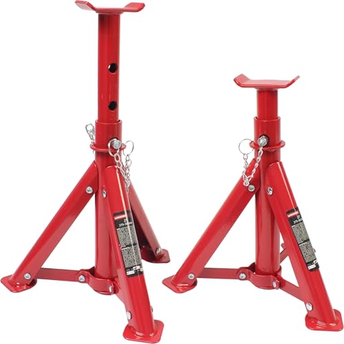 Borriquetas - soporte robusto de 2 toneladas, 2 unidades, ideales para trabajos de mantenimiento y reparación, fabricadas en acero resistente.*