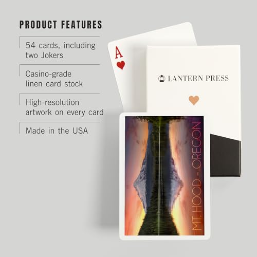 Baraja de 52 cartas tamaño póker Oregon Mt. Hood miniatura 3