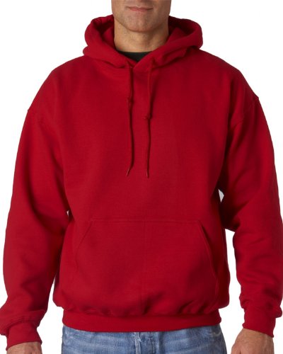 Image of Gildan Men's Heavy Blend Drawcord Hooded Sweatshirt, Safety Pink