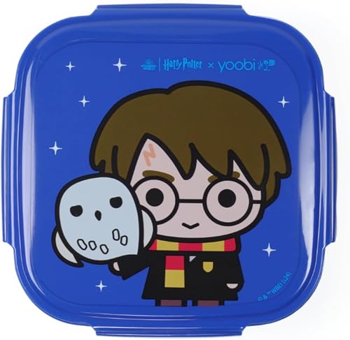 Image of Yoobi x Harry Potter Hedwig Bento Box & Ice Pack, 3-Compartment, Leakproof | 3-Compartment Design, Leakproof, BPA & PVC Free, Dishwasher & Microwave Safe, Licensed Character Design