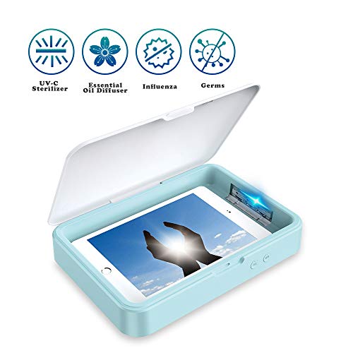 AGLINT Sterilizzatore UV Scatola Portatile Cellulare Sterilizzare con Aromaterapia Compatibile Adatto per Telefoni Cellulari Cosmetici Strumenti per la pulizia Orologi