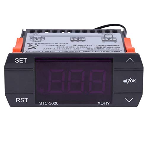 EdLana(�G�h���i) -3000 110V-220V 30A Press Digital Temperature Controller Thermostat with Sensor Controlling Tool
