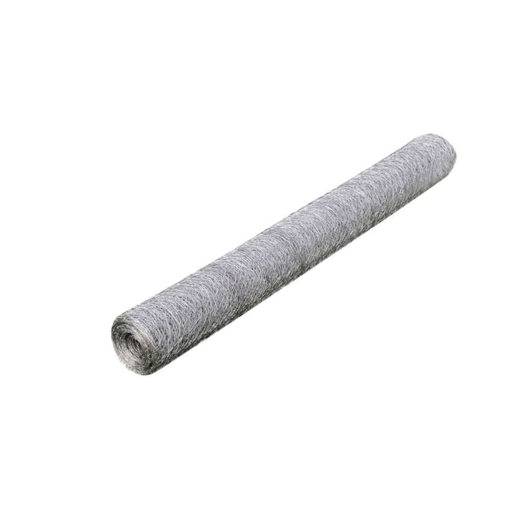 Valla de alambre para gallinas, acero galvanizado, 25 x 1 m, malla de alambre resistente para aves de corral, aviario, protección de jardín, resistente a la intemperie
