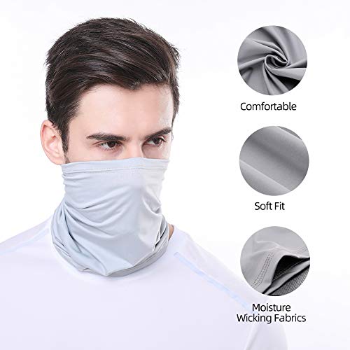 BERTER UPF 50+ Ultimate UV Protection Neck Gaiter, Face mask, Headband, Scarf – Great Sun Protection in The Summer and Winter – for Fishing, Sailing, Skiing All Summer and Winter Sports (Solid Color)