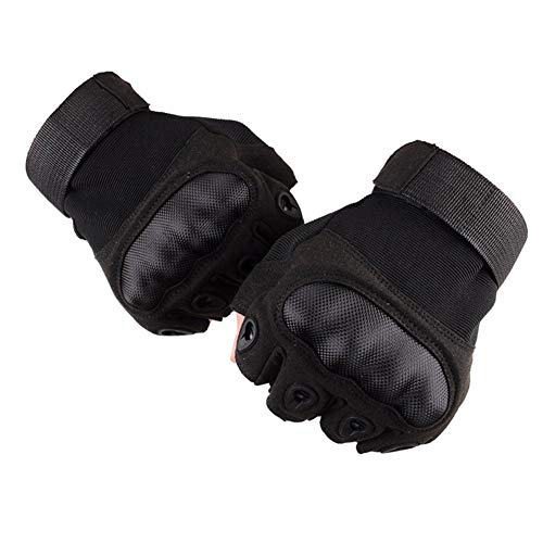 WQJJ Gants sans Doigts Unisexes pour Moto vélo Cyclisme Escalade randonnée Chasse Sport de Plein airBlack-XL Cover