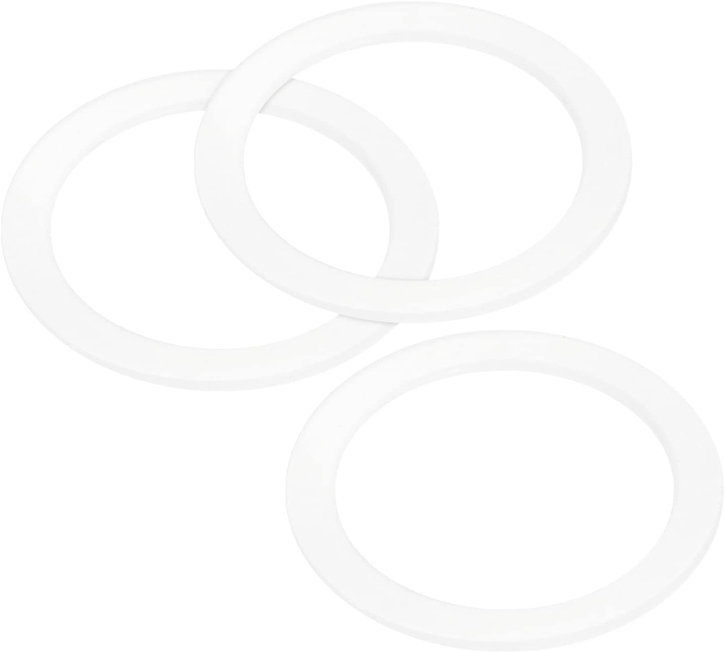 MECCANIXITY Gasket Seal Coffee Maker White Silicone Ring Replacement 55x72x2.5mm for 6-Cup Aluminium Coffee Pot, Pack of 3