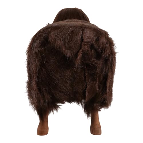 Escultura de Oveja Decorativa de Peluche Sintético 23" Marrón miniatura 7