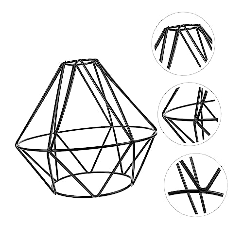 Image of Hollow Out Iron Wire Lamp Shade Decorative Mesh Ceiling Light Shade for Pendant Lamps Vintage Style Home Decor Ideal for Living Room Bedroom Dining Area