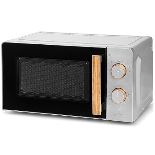 WALDWERK Mikrowelle 20L, 700 Watt - einfache Bedienung mit Drehknöpfen und edles Design