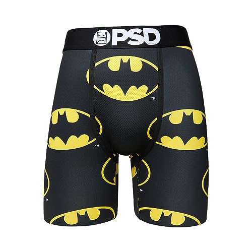 PSD Men's Dc Batman Boxer Briefs, Black, M