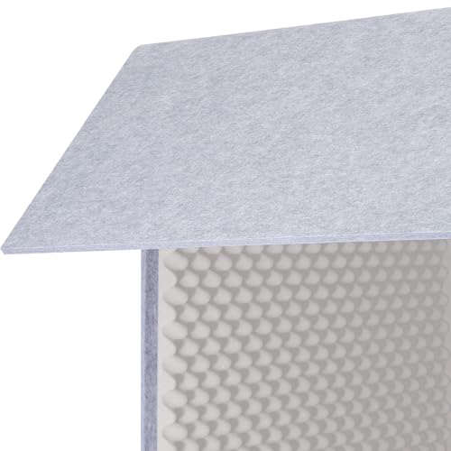 Cubierta acústica de escritorio, cabina de aislamiento, escudo absorbente de sonido para vocales cuadrado para estudios de grabación, salas de control, oficinas, estudios en casa 31.4 x 31.4 x 31.4 pulgadas (gris) miniatura 7