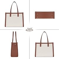 MOSISO Laptop Tote Bag for Women, 15.6 inch PU Leather Shoulder Bags — image 7