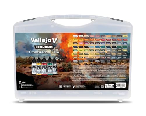 AV Vallejo Model Color Set - Combination Case (80 Colors)