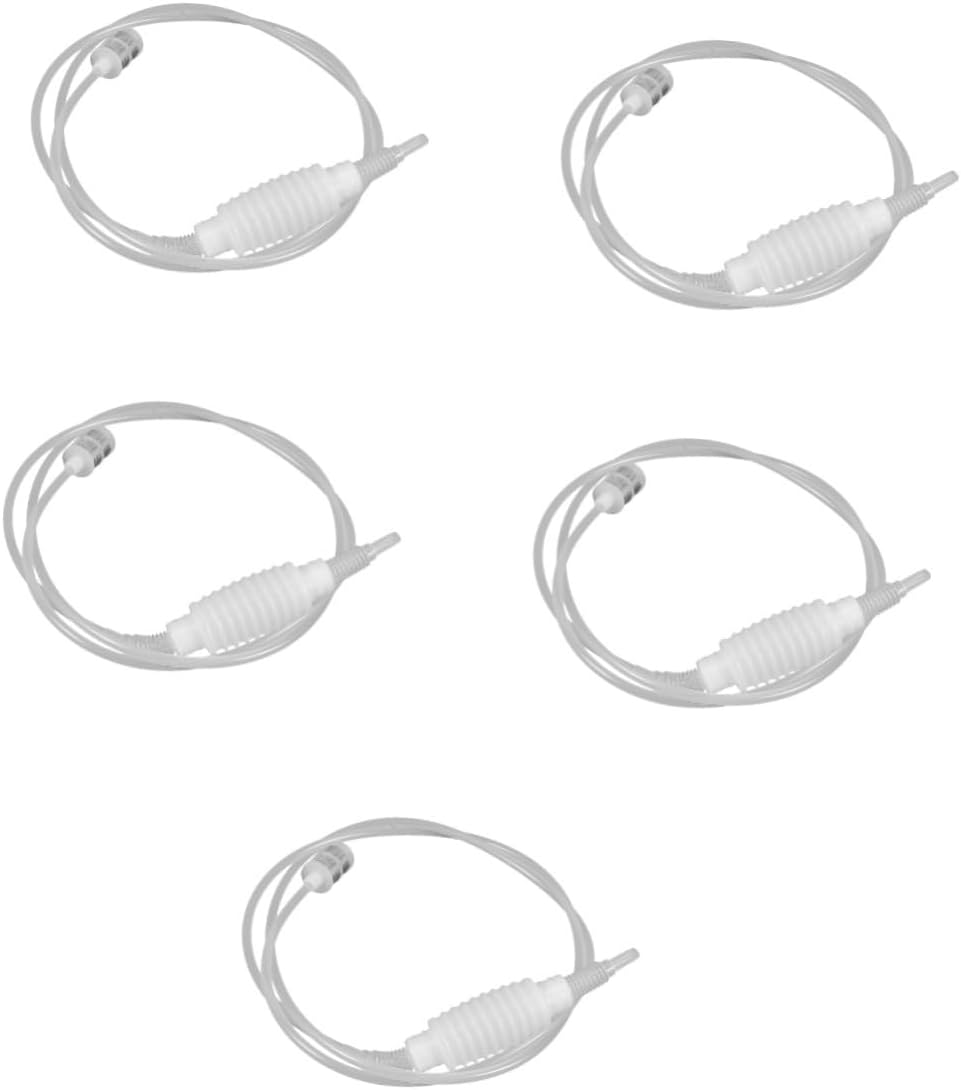 Garneck 5sets Siphon Hose for Wine Making Manual Brewing Siphon Tube for Bottling Home Brew Wine Lightweight Compact Design