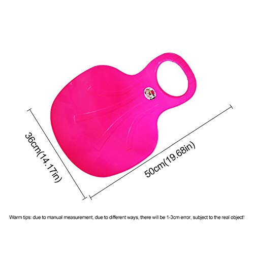 image for lerngQ Snow Sled Board - Plastic Toboggan Snow Sled with Handle Flexib