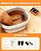 Ionic Foot Bath Detox Machine,Foot Detox Foot Bath Soak Tub with 2 Arrays,80 Disposable Foot Bath Liners,Detox Sea Salt,Folding Foot Spa Bucket,Home Salon-Level Foot Soaking Tub