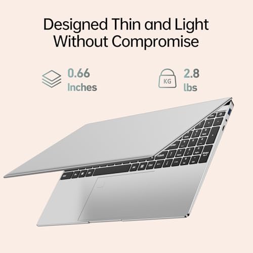 2026 New 15.6\'\' Laptop Windows 11 Pro, Intel Core i3-7020U, 8GB RAM, 256GB SSD, 1080p FHD Display, Backlit Kerboard, Fingerprint, Office 365, WiFi5, BT5, Webcam, Mini-HDMI, USB3.2, TF Card Slot - Thumbnail 6