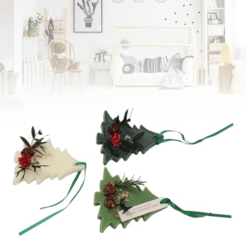 3PCS Sachets de Cera Aromática Floral con Diseño Árbol de Navidad miniatura 2