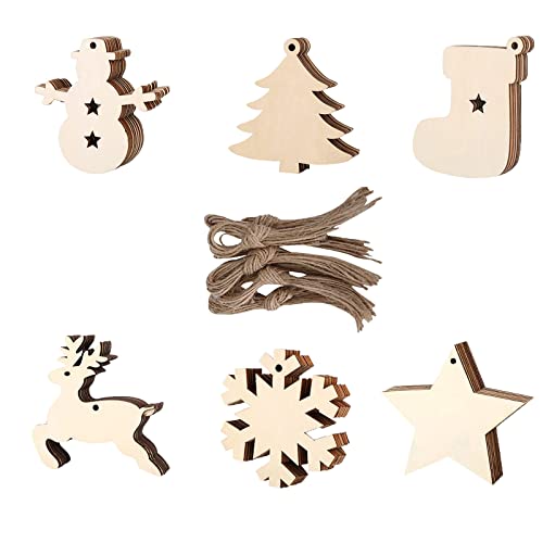 60 PiezasColgantes de Madera para Navidad Cover