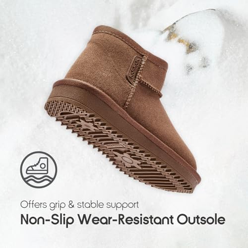 Balabala Kids Snow Boots Girls Snow Boots Water Resistant Boys Snow Boots Winter Boots Classic Suede Warm Hiking Boots4