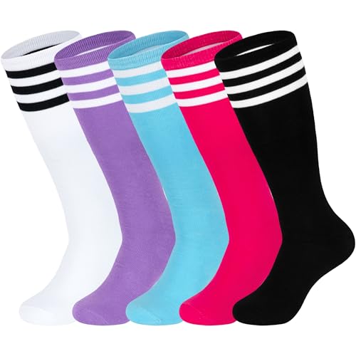 HONGTEYA Kids Soccer Socks Knee High Youth Uniform Socks Boys Girls Baseball Football Athletic