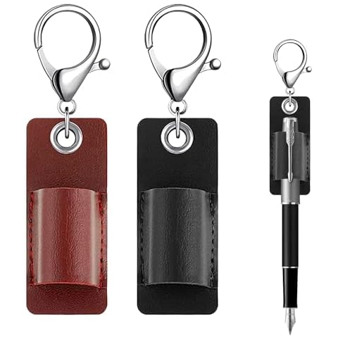 Bansusu Portable Leather Pen Lanyard Holder Cover