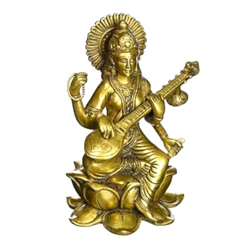 Astadhatu- Brass Shree Maa Saraswati Idol (3 Inch Height), Religious