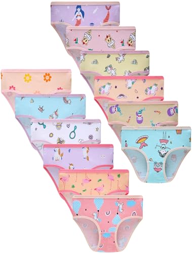 Little Girls Cotton Briefs Toddlers Kids Printed Underwear Panties Size 6