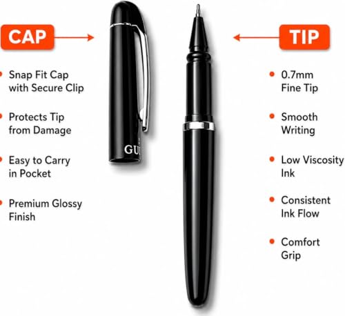 Generic WIN Guide Ball Point Pen, 0.7mm, Black, Pack of 10 - Image 3