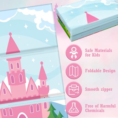 Image of Shellwei Vinyl Nap Mat Kid Preschool Daycare Sleep Mat,Castle