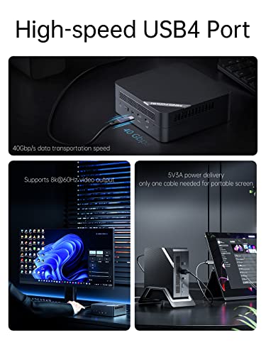 Image of MINISFORUM Venus Series UM773 Lite Mini PC AMD Ryzen 7 7735HS, up to 4.75GHz 32GB DDR5 1TB PCIe4.0 SSD AMD Radeon 680M Mini Computer, 2 x HDMI,1x USB4,5X USB Ports,WiFi 6,BT5. 2