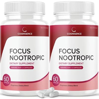 IDEAL PERFORMANCE (2 Pack) Cognigence Focus Nootropic Memory Booster Supplement Pills (120 Capsules)