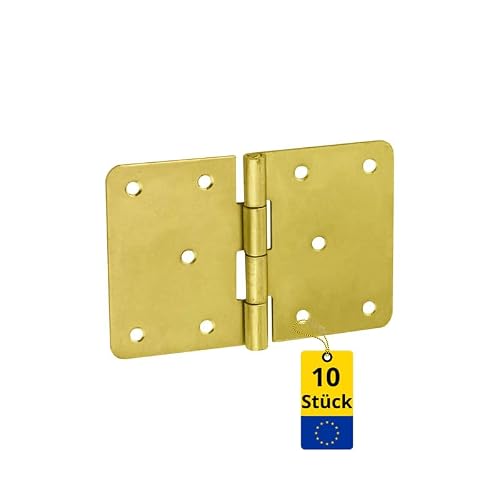 Dmx Yellow - Folding Hinges Set Of 10 100 X 70 Mm - Piano Hinge - Door Hinges - Hinges For Cabinet Doors - Folding Hinges - Furniture Hinges - Heavy Duty Hinge - Rod Hinges