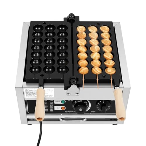 Gofrera de 3 brochetas giratoria 180 grados con control de temperatura de 1500W 2