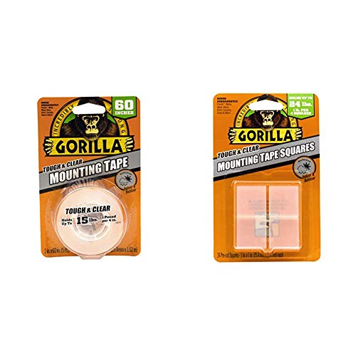 Gorilla Tough & Clear Double Sided Mounting Tape, 1