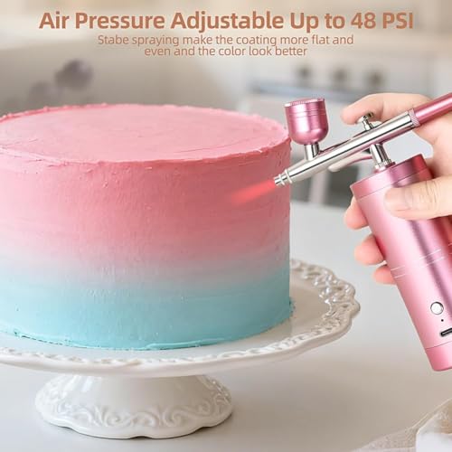 Kit de aerógrafo para pasteles inalámbrico que soluciona la falta de enchufes en cocina 3