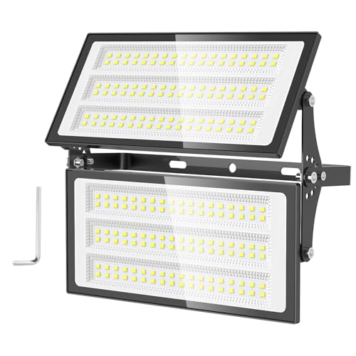 papasbox 200W LED Strahler Flutlichter Außen | Scheinwerfer Außenstrahler 6500K Kaltweiß IP66 Wasserdicht | LED Fluter für Garten Garage Sportplatz
