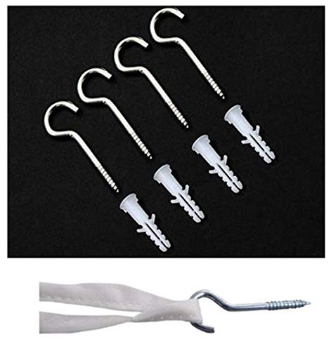 Morromorn 4 Entries Mosquito Net Hanging Bed Canopy - Extra-Large Easy Installation For Twin Full Queen King California Home & Travel, Mesh 380 Square (White) #TOP4