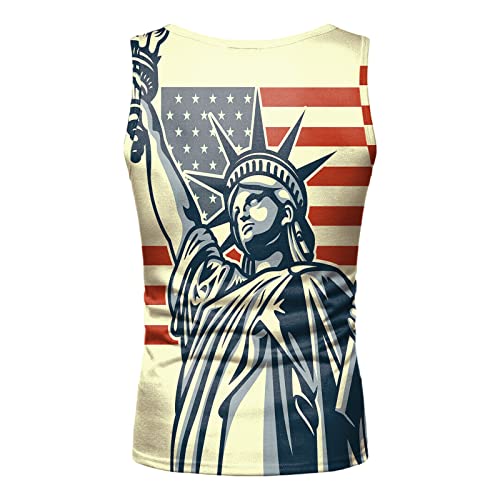 Men 3 Pack Tank Tops Gym Workout Dry Fit Sleeveless Muscle Shirt For Fitness Men's Undershirts Tall A4 Khaki #TOP4