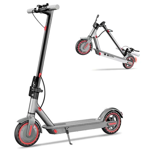 Patinete Eléctrico Plegable 350W, Autonomía 33km, Neumático de 8.5 pies, Control App y Pantalla LCD, Doble Seguridad