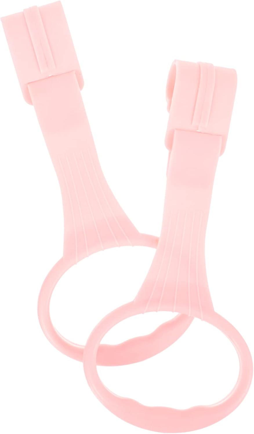 Yardwe 1pair Portable Stand Rings Boy Girl Walking Training Tool for Cribs Easy to Install Pulling Rings for Boy Girl Standing Practice Lightweight and Safe Design Pink