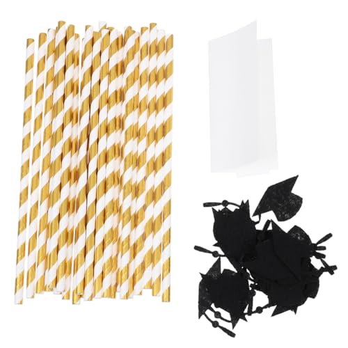 Beaupretty pitillos de papel para fiesta graduación 24 pcs miniatura 5