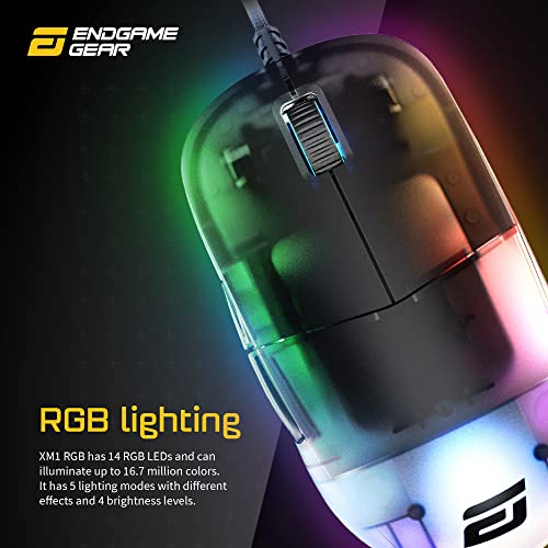 Mouse da gioco XM1 RGB - Sensore PMW3389 - Illuminazione RGB - 50 a 16.000 CPI - 5 pulsanti - Interruttori 60M - Dark Frost - Mouse gaming - Immagine 2