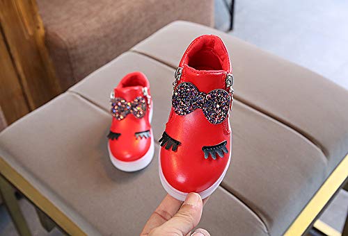 Girls Boots Baby Toddler Fashion Short Booties Cute Bowknot Crystal Boots Shoes Kids Zipper Led Luminous Sneaker4