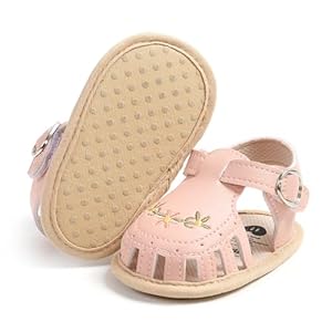 GDSDYM Infant Baby Girls Summer Sandals with Flower Bowknot Soft Sole Newborn First Walker Crib Dress Shoes