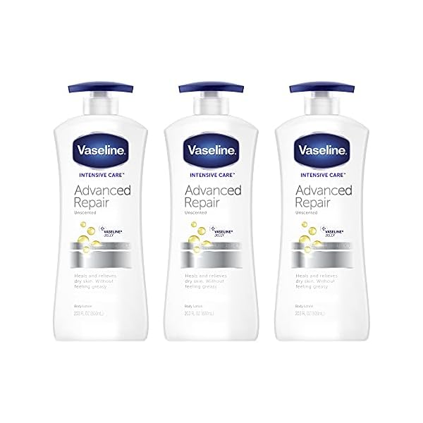 Vaseline Intensive Care Body Lotion for Dry Skin Advanced Repair Unscented Lotion Made with Ultra-Hydrating Lipids and…