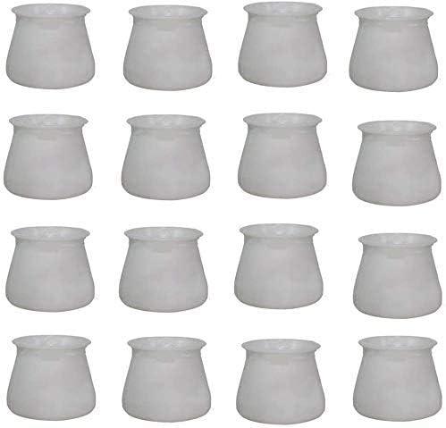 16 Pcs Silicone Chair Leg Caps Floor Protector Round Square Furniture Feet Covers
